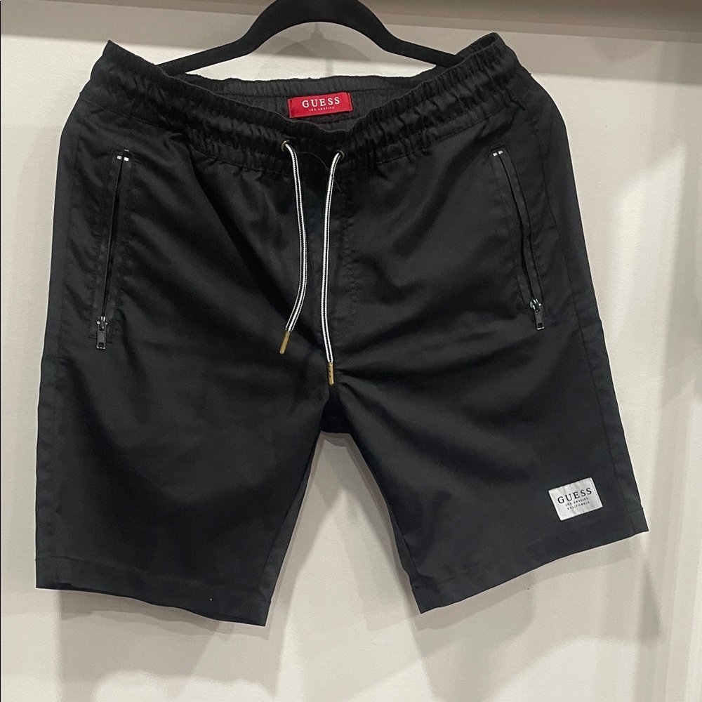 Guess Black Casual Shorts with Drawstring